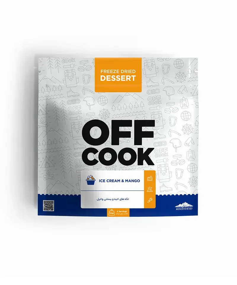 تکه های انبه و بستنی وانیل Off Cook
